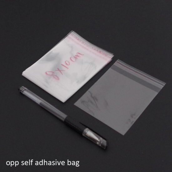 1000 Clear Self-Adhesive Seal Plastic Bag 10x8cm - Click Image to Close