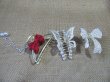 1Pc Golden Hair Clamp Hair Claw Hair Clips w/White Beads