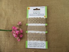 12Sheet x 3Pcs Hemp Burlap Trim Embellishment Ribbon Crafts 12Sheet x 3Pcs Hemp Burlap Trim Embellishment Ribbon Crafts