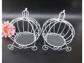 4Pcs White Pumpkin Stroller Baby Shower Candy Gift Box Bombonnie