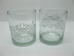 (image for) 5x12Pcs Flower Painted On Glass Holder Jar