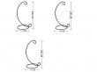 10 Freestanding Stand Holder For Hanging Planter Terrarium 28cm