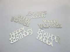 (image for) 2400pcs Silvery "Happy Birthday" Party Table Decoration Confetti