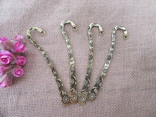 10Pcs Golden Color Butterfly Flower Carved Hook Metal Bookmarks