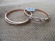 (image for) 2Pcs Rose Golden Plated Hinge Bracelet Fashion Jewellery Bangle