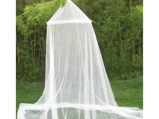 New White Circular Bed Canopy / Mosquito Net