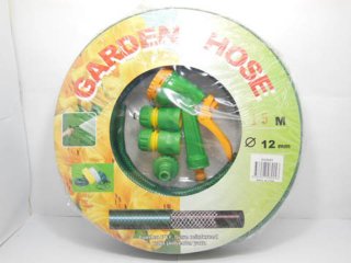 1Set Garden Hose Pipe with Plastic Garden Spray Gun Nozzle