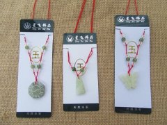 12Pcs Fashion Jade Buddha Bagua Etc Necklaces with Red String 12Pcs Fashion Jade Buddha Bagua Etc Necklaces with Red String
