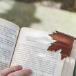 (image for) 6Pcs Maple Leaf Leather Corner Bookmark Page Clip Book Corner Protector