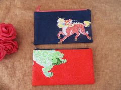 (image for) 6Pcs Dragon Pencil Case Zipper Bag Makeup Bag Mixed Color