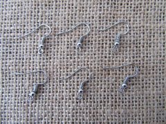 (image for) 24Sheets X 42Pcs Ear Wire Hooks W/Bead Coil 18x21mm Mixed Color