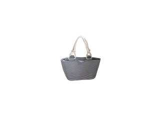 1Pcs New Canvas Black Stripe Shoulder Bag Handbag