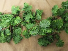 (image for) 5Pcs Palm Fern Turtle Back Leaf Garland Wedding Flower Arch