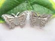 (image for) 1000 Cute Silvery Butterfly Embellishments Trims jew-r162