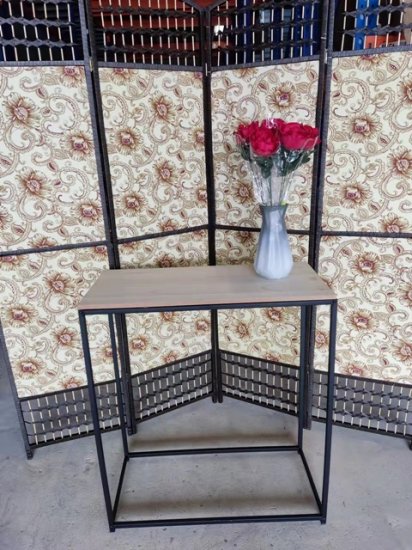 1Pc Black Metal Frame Convenience Concept Console Table - Click Image to Close