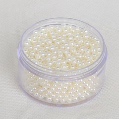 (image for) 2500 Ivory Round Simulate Pearl Loose Beads 6mm