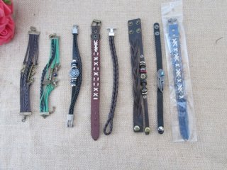 12Pcs Fashion Leatherette Tribe Bracelets Assorted