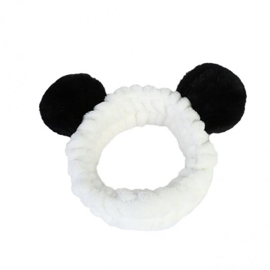 1Pc Soft Panda Ears Headwrap Shower Face Wash Makeup Headband - Click Image to Close