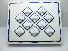 (image for) 1Pc Dark Blue Edged Earring & Pendant Display Case