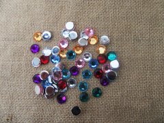12Sheets X 55Pcs Flatback Acrylic Gemstones Rhinestones 12mm