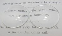 50Pcs Clear Round Glass Magnifying Cabochon Tiles 25mm Beads