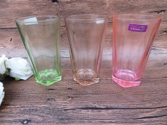 6Pcs HQ Sparkle Glass Cup Mixed Color 320ML 6Pcs HQ Sparkle Glass Cup Mixed Color 320ML