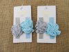 12Sheets X 2Pcs Kids Elastic Wide Head Band with Flower
