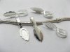 100 New Silver Color Snap Bail Pendant Leaf Bail 26x8mm