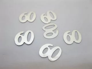 5100Pcs Age "60" Party Table Decoration Confetti Silver