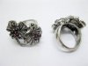 12 Fashion Rings with Double Flower on Top 12 Fashion Rings with Double Flower on Top