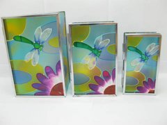 5Sets 3in1 Glass Nesting Trinket Boxes Assorted 5Sets 3in1 Glass Nesting Trinket Boxes Assorted