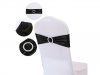 10Pcs Shiny Black Sashes Chair Wider Bow Wedding Venue Banquet 10Pcs Shiny Black Sashes Chair Wider Bow Wedding Venue Banquet