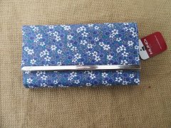 1Pc Fashion Elegant Blue Flower Big Wallet Purse 1Pc Fashion Elegant Blue Flower Big Wallet Purse