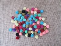 400Pcs Rose Flower Shape Flatback Beads 12x6mm Mixed
