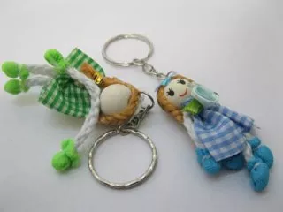 1Sheet X 12 Doll in Grid Dress Key Rings kr-p104