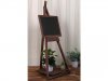 1X Wooden Shelf Planter Stand Menu Board Black Board 116cm High 1X Wooden Shelf Planter Stand Menu Board Black Board 116cm High