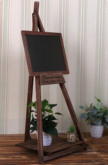 1X Wooden Shelf Planter Stand Menu Board Black Board 116cm High - Click Image to Close