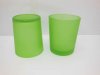 40 Frosted Glass Tea Light Holder Wedding Favor 6.6cm Green