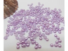 9500Pcs 3mm Purple Semi-Circle Simulated Pearl Bead Flatback