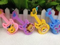 48Pcs Guitar 2 Hole Pencil Sharpener Mixed Color