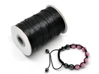 1Roll X 100yds Black Waxed Jewellery Twine Beading Cord
