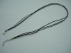100 Black Multi-stranded Waxen Strings For Necklace
