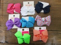 8Pcs New Hair Clips with Bowknot Assorted
