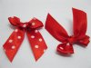 300X Red Bowknot Bow Tie Embellishments 5.5x4.2cm