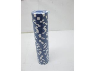 50 New Blue Plain Poker Chips Good Quality