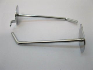 50 Metal Apple Slatwall Mesh Hooks 9.5cm