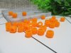 1100Pcs Orange Plastic Barrel Pony Beads 6x8mm be-p237