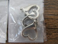 12Pkts x 3Pcs SILVER Nickel Free Heart Lobster Clasp