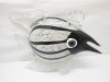 1X Black & White Handmade Art Glass Fish Figurine Ornament