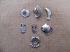 30Pcs Antique Silver Color Alloy Metal Pendants Charms Assorted